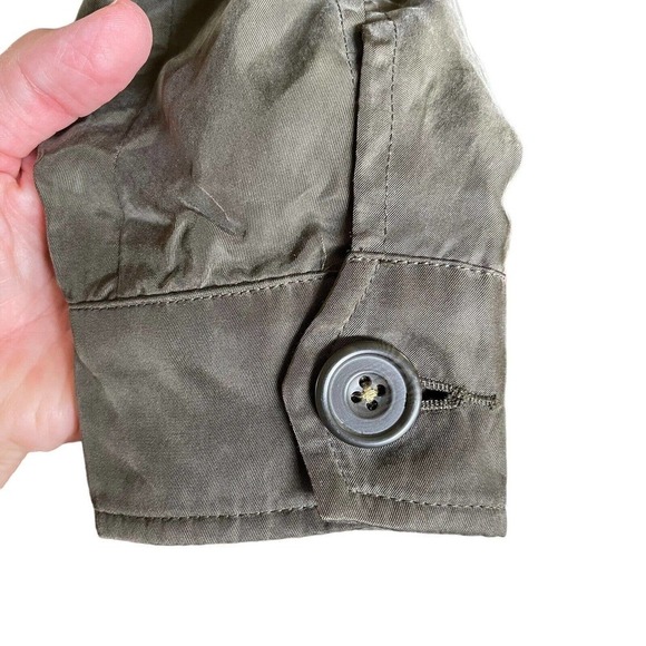 Ella Moss Army Green Utility Coat Cupro Outer Shell Size Small EUC - Picture 7 of 9